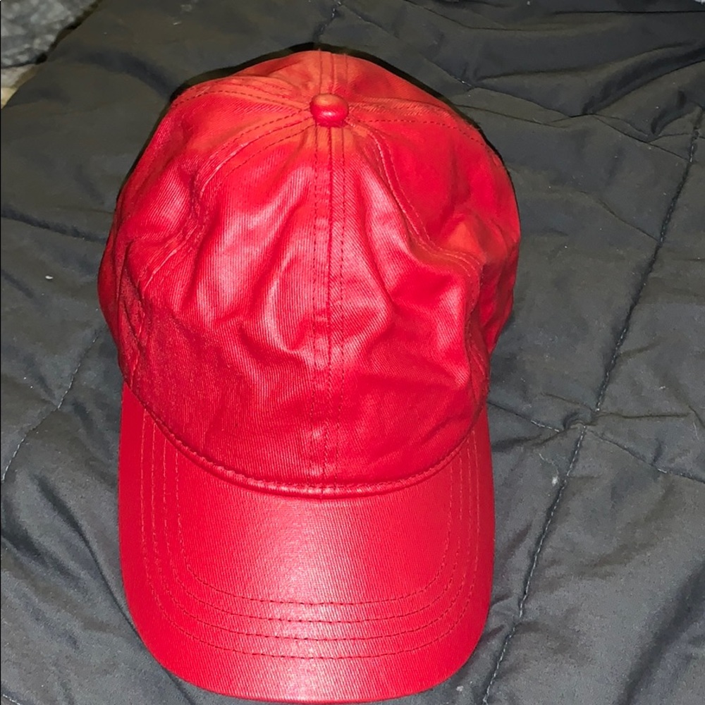 fux leather baseball cap *never warn